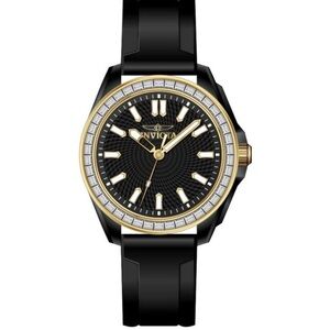 Invicta Elegant Black and Gold Timepiece